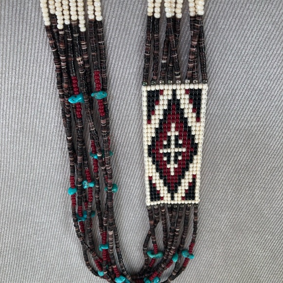 Vintage Native American Necklace & Earring Set. - Picture 7 of 11